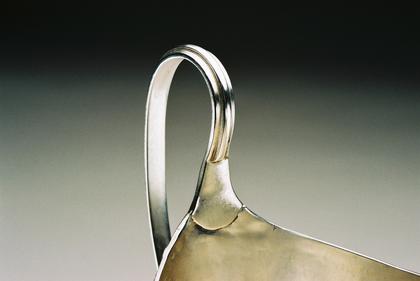 Georgian Silver Helmet Creamer - Bright Cut