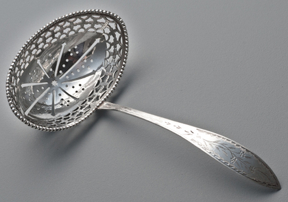 Dutch Antique Silver Empire Sugar Sifter (Zilveren Strooilepel) - Pieter Kuijlenburg, Schoonhoven