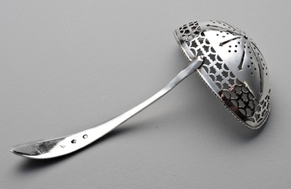 Dutch Antique Silver Empire Sugar Sifter (Zilveren Strooilepel) - Pieter Kuijlenburg, Schoonhoven