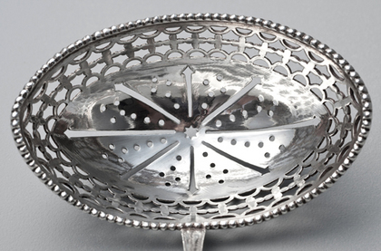 Dutch Antique Silver Empire Sugar Sifter (Zilveren Strooilepel) - Pieter Kuijlenburg, Schoonhoven
