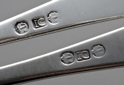 Cape Silver Tablespoons (Pair 1) - Cape Regiment, Bugle, Johannes Combrink