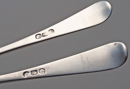 Cape Silver Tablespoons (Pair 2) - Cape Regiment, Bugle, Johannes Combrink