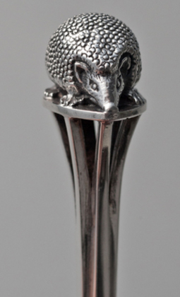 Arts & Crafts Silver Hedgehog Christening Spoon - Francis Cooper