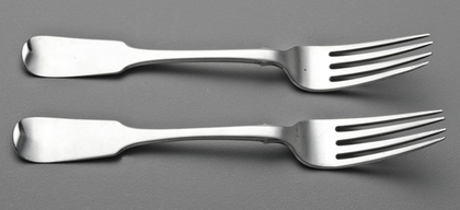 Canadian Silver Tableforks (Pair) - Peter Bohle, Montreal, Quebec