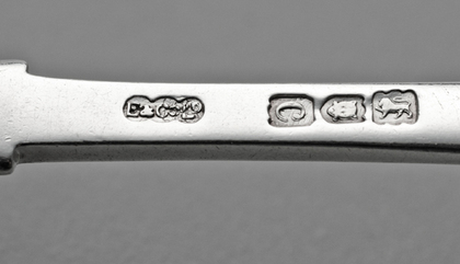 Private Die Silver Dessert Fork - Watson Family Crest