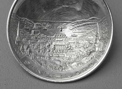 Norwegian Silver Mor Og Barn Sandefjord Art Deco Spoon
