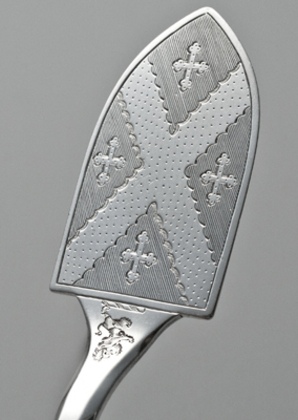 Victorian Silver Armorial Butter Spade