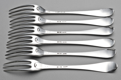 18th Century Dutch Silver Hanoverian 3 Pronged Forks - Hendrik Kamerlingh II