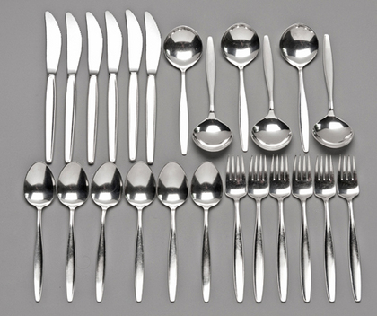 Georg Jensen Sterling Silver Cypress Pattern Flatware Set (24 pieces)