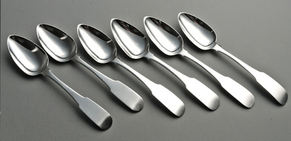Irish Georgian Silver Dessert Spoons (Set of 6) - Samuel Neville