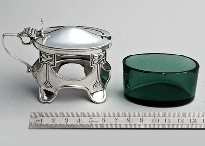 Art Nouveau Antique Silver Mustard Pot