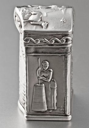Dutch Silver Lodereindoosje / Vinaigrette -Amsterdam 1809, Dirk Goedhart
