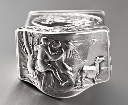 Dutch Silver Lodereindoosje / Vinaigrette -Amsterdam 1809, Dirk Goedhart