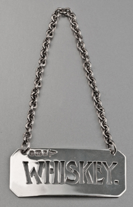 Art Nouveau Silver Whiskey Label - Charles Rennie Mackintosh