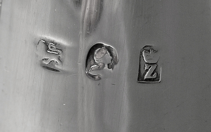 Georgian Silver Chamberstick - Fletcher Family Crest