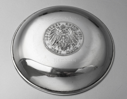 Ubersee Kaffee Hamburg Silver Coin Dish - Drei Mark, Freie Und Hansestadt Hamburg