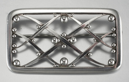 Georg Jensen Sterling Silver Brooch - # 266 - Silver Ball Brooch