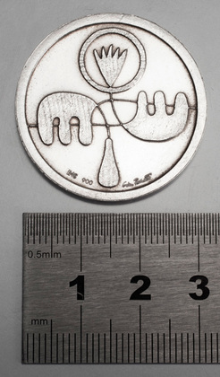 World Championship Fly Casting Silver Medallion - Lenzerheide 1968, Pedretti - ICSF