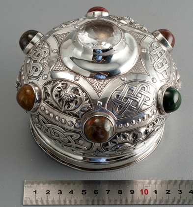 Scottish Silver Rams Head Snuff Mull Cover