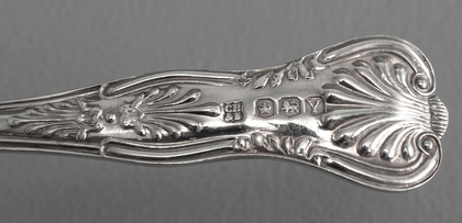 Sterling Silver Kings Pattern Grapefruit Spoons - Cooper Brothers, Sheffield, Bracher & Sydenham, Reading