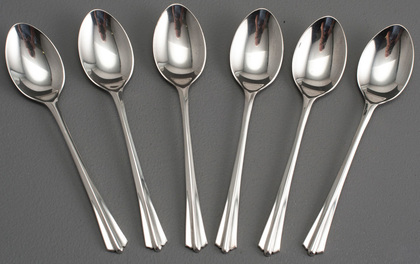 Art Deco Sterling Silver Coffee Spoons (Set of 6)