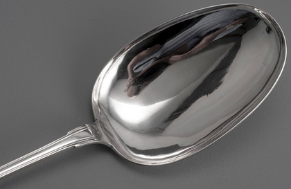 Danish Antique Silver Serving Spoon - Exceptional Size - Veltzin 13L4G