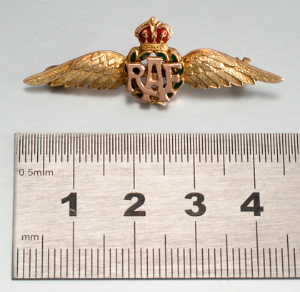 RAF Gold & Enamel Sweetheart Brooch  - World War II