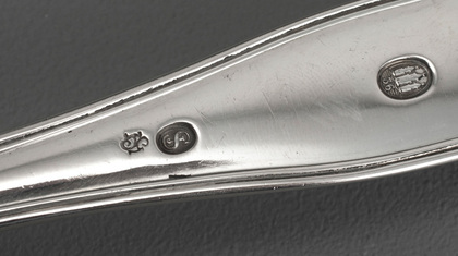 Danish Antique Silver Serving Spoon - Exceptional Size - Horsens Solvvarefabrik