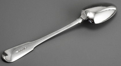Chinese Export Silver Gravy Straining Spoon - WE WE WC