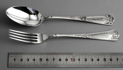 Puiforcat 950 Antique French Silver Louis XV Pattern Luncheon/ Dessert Flatware Set ( 6 Spoons and 6 Forks)