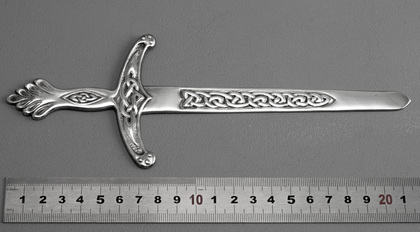 Iona Celtic Silver Sword Letter Opener - Alexander Ritchie