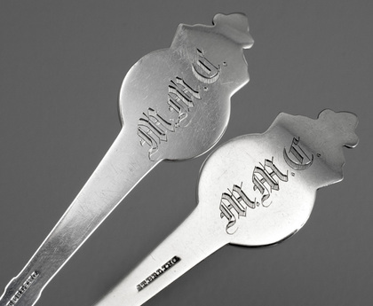 Gorham Medallion Sterling Silver Pastry Fork and Pickle Knife - Patent 1864