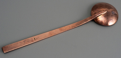 Kurt Jobst Arts & Crafts Copper Rat Tail Ladle - Hand Hammered, Planished