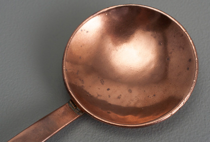 Kurt Jobst Arts & Crafts Copper Rat Tail Ladle - Hand Hammered, Planished