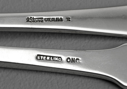 American Sterling Silver Hand Forged Arts & Crafts Silver Spoons (2) - Old Newbury Crafters, Arthur Stone