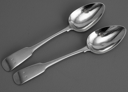 Irish Provincial Silver Teaspoons (Pair) - STERLING, Cork or Limerick