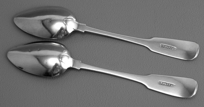 Irish Provincial Silver Teaspoons (Pair) - STERLING, Cork or Limerick