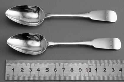 Irish Provincial Silver Teaspoons (Pair) - STERLING, Cork or Limerick