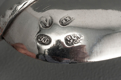 18th Century Dutch Silver Memorial or Figural Spoons (Two) - Amsterdam, Johannes Selling, Delft, Adriaen Brandt