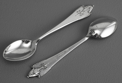 Georg Jensen Akkeleje #77 Sterling Silver Coffee Spoons (Set of 6) - Columbine, 1918