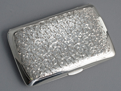 Oliff Antique Silver Cigar Case - Honourable Albert Thomas Oliff