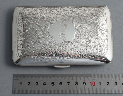 Oliff Antique Silver Cigar Case - Honourable Albert Thomas Oliff