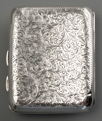 Colman's Mustard Like Grace Silver and Enamel Cigarette Case - W.G. Grace