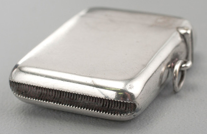 Antique Silver and Enamel Vesta Case - Kirkwall - Si Deus Nobiscum