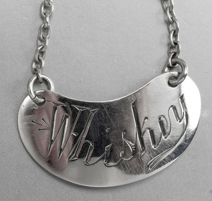 Antique Silver Whisky Noggin or Chota Peg - Whiskey Wine Label