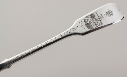 Durban Light Infantry Sterling Silver Trophy Spoon - R.S.M White, Natal Schools Cadet Corps