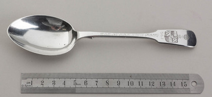 Durban Light Infantry Sterling Silver Trophy Spoon - R.S.M White, Natal Schools Cadet Corps