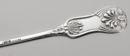 Scottish Antique Silver Private Die Tablespoon - Bartholomew Family Crest