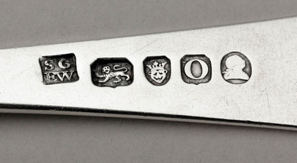 Georgian Silver Dessert Forks (Set of 6) - Samuel Godbehere, Edward Wigan, Sun in Splendour