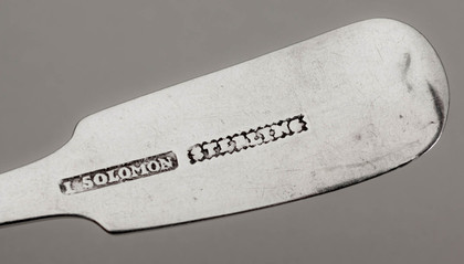 Irish Provincial Sterling Silver Teaspoon - Isaac Solomon, Cork